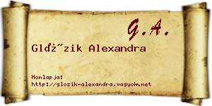Glózik Alexandra névjegykártya