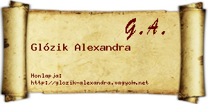 Glózik Alexandra névjegykártya