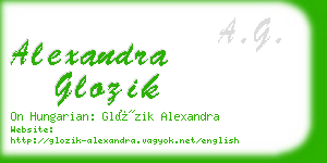 alexandra glozik business card